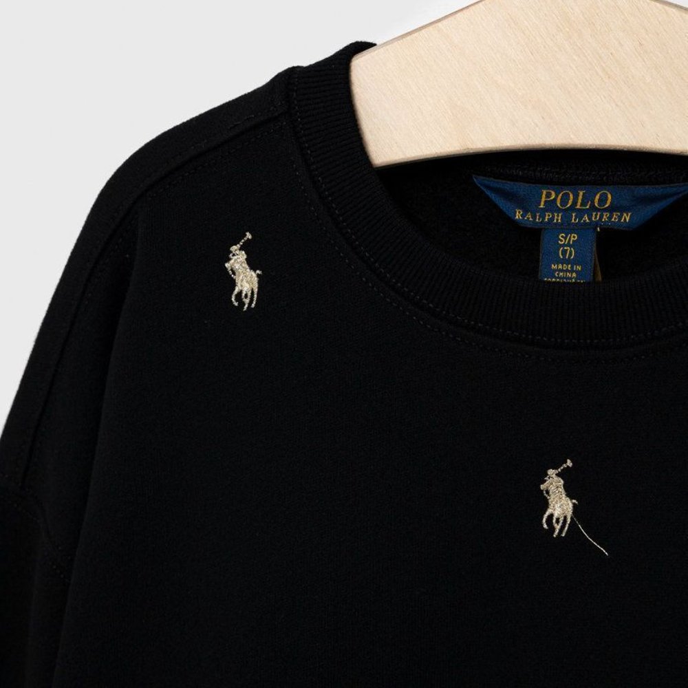 NWT Polo Ralph Lauren Girls SWEATER 8-10 Fleece ALL OVER PONY SWEATSHIRT… - Picture 3 of 6